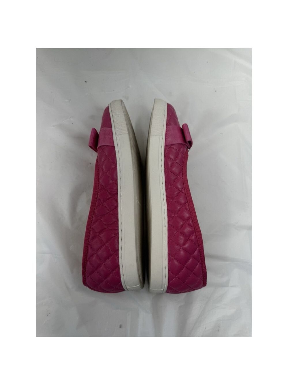 Isaac Mizrahi Live Kaitlyn Quilted Leather Flats Size 8.5 Pink Shoes - Picture 11 of 15
